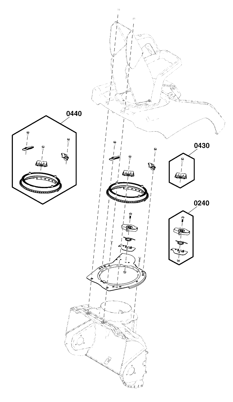 Chute Rotation Group - Manual Diagram and Parts List for SS18R (1697348-01)(2020) Briggs and Stratton Snow Blower